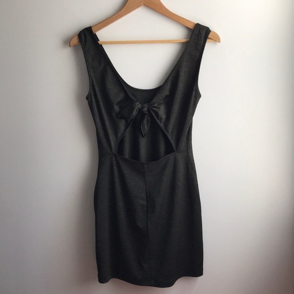 Nookie Dresses & Skirts - Nookie Beach gray tie back mini dress